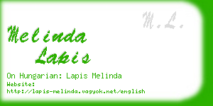 melinda lapis business card